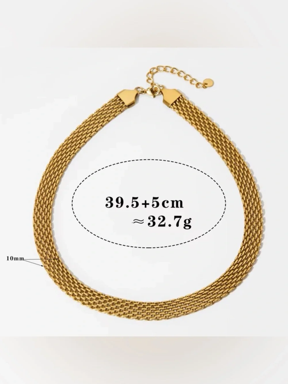 18K Gold Played Multi-Strand Mesh Necklace Bracelet Set